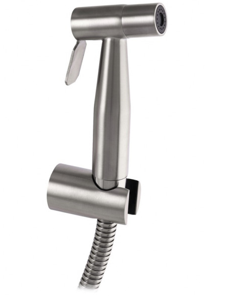 Set dus pentru bideu MIXXUS BIDET SET-005.SUS 13315, din otel inoxidabil, cu furtun si suport perete