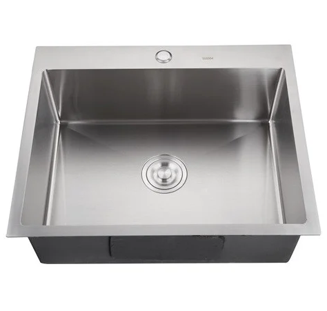 Chiuveta bucatarie MIXXUS HM5843-215.SUS304 3.0/0.8 13390, din inox, 580x430 mm, adancime cuva 215 mm, tabla 0.8 mm, sifon scurgere, argintiu