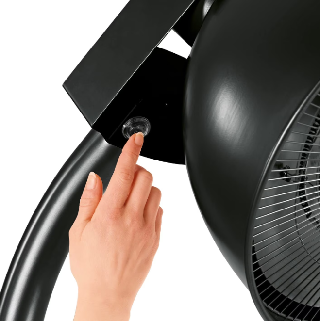 Incalzitor electric infrarosu pentru terasa LANDMANN DS05101, putere 2000 W, 3 trepte de putere, inaltime 230 cm, diametru incalzitor 42 cm, negru