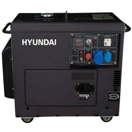 Generator de curent electric monofazat HYUNDAI DHY6001SE, 4.6 kW, motor diesel 10 CP, 418 CC, 1 x 230V / 16A (AC) + 1 x 230V PCE3p / 16 A (AC)