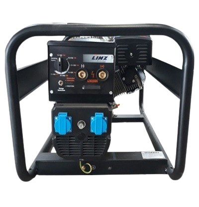 Generator de curent monofazat cu sudura MMA HYUNDAI HYKW220DC-M, 5 kW, motor benzina 15 CP, 420 CC, curent sudura 220 A, electrod 4 mm