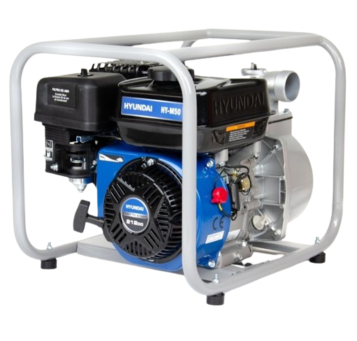 Motopompa ape curate HYUNDAI HY-M50, motor benzina 4T, 212 CC, 5.8 CP, adancime aspiratie 8 m, inaltime refulare 32 m, debit max. 466 l/min