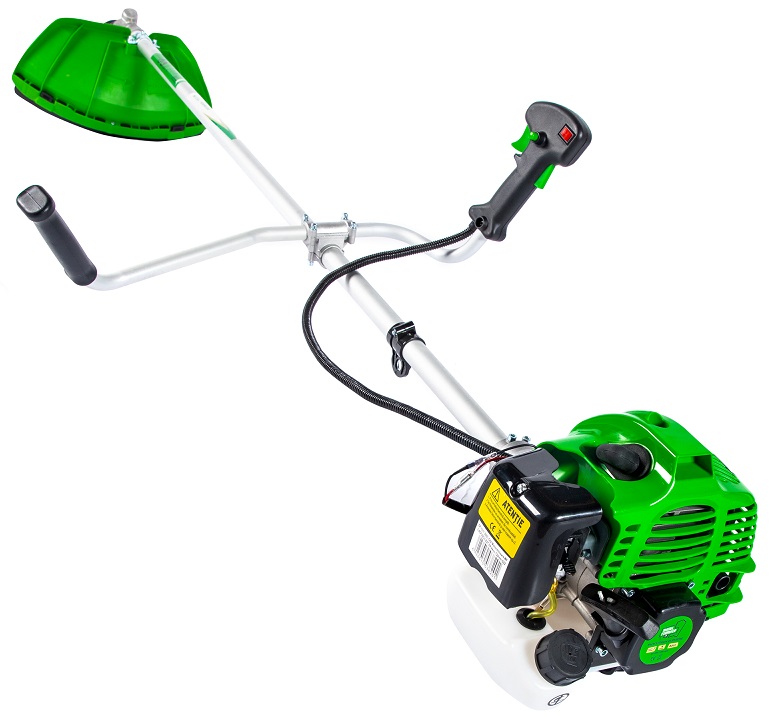 Motocositoare pe benzina MICUL FERMIER GF-1311-S001-G02, motor 2T, 43 CC, 3.4 CP, taiere cu fir 42 cm, disc 3 dinti, disc vidia, tambur fir, ham, bidon