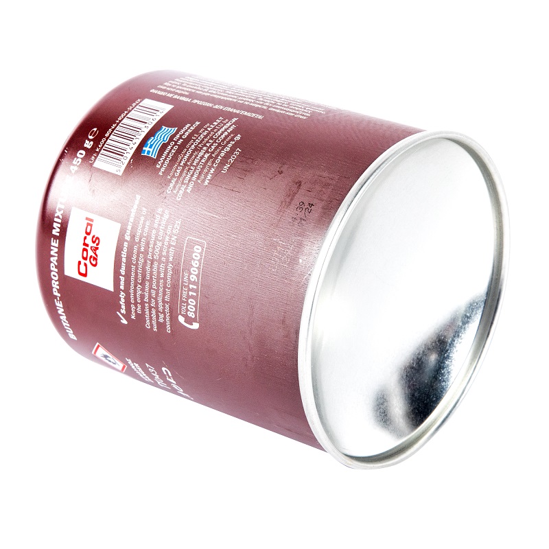 Rezerva gaz pentru aragaz camping MICUL FERMIER MF-EI1002-S001-G01, 450 g, butan+propan, cu valva si filet 7/16 inch