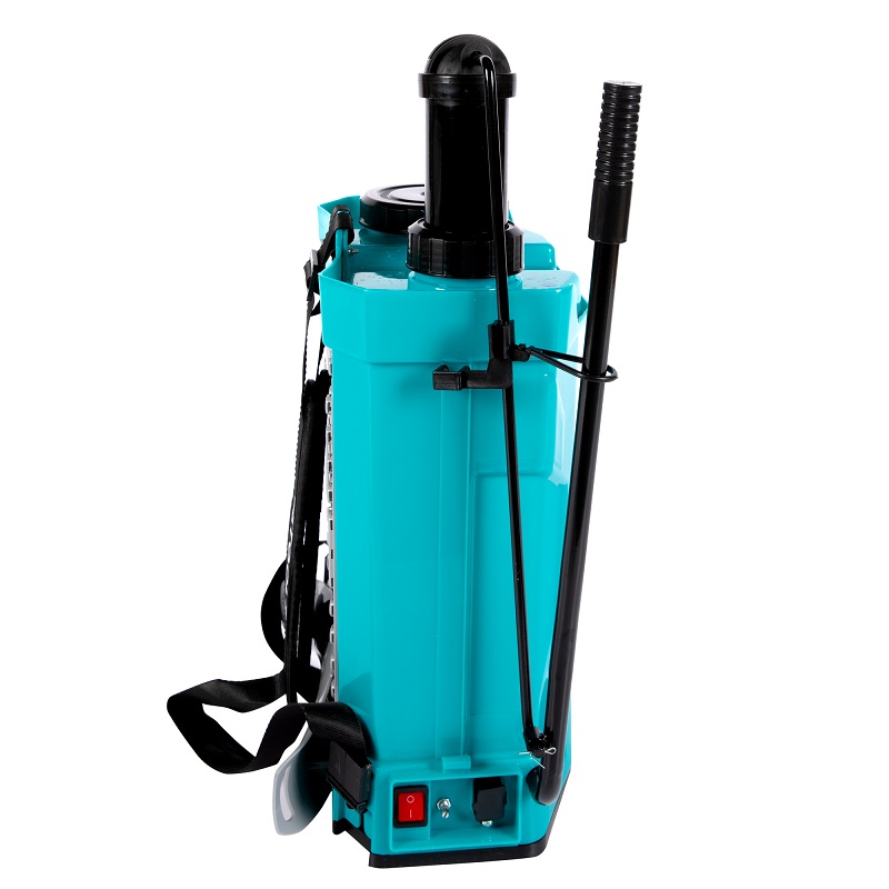 Pompa de stropit 2 in 1 DETOOLZ DZ-PA1007-S001-G01, volum rezervor 16 litri, debit 2.6 l/min, presiune 5.5 bar, actionare manuala + acumulator 8 Ah
