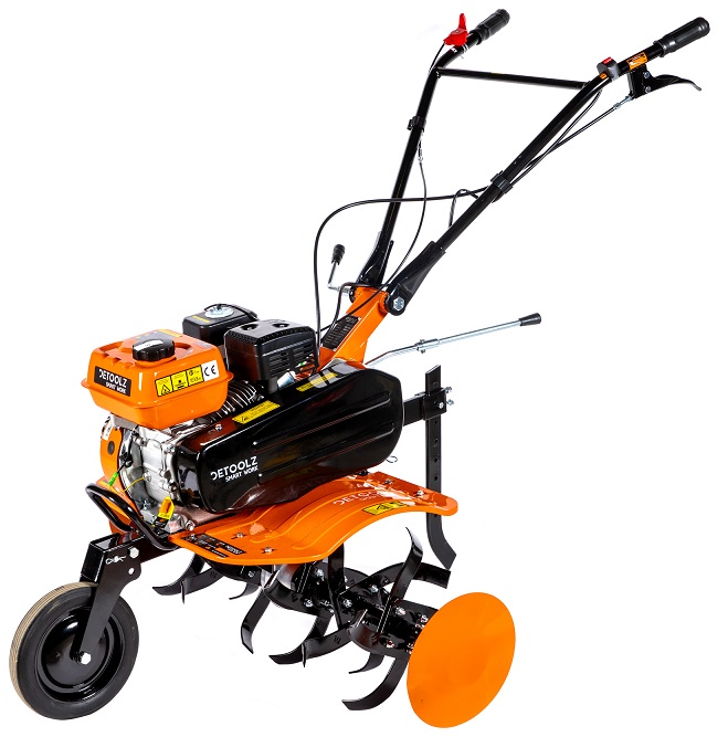Motocultor DETOOLZ DZ-MT1002-S001-G01, motor benzina 4T, 212 CC, 8 CP, 3 viteze, latime lucru 85 cm, adancime lucru 29 cm, pornire manuala, fara roti