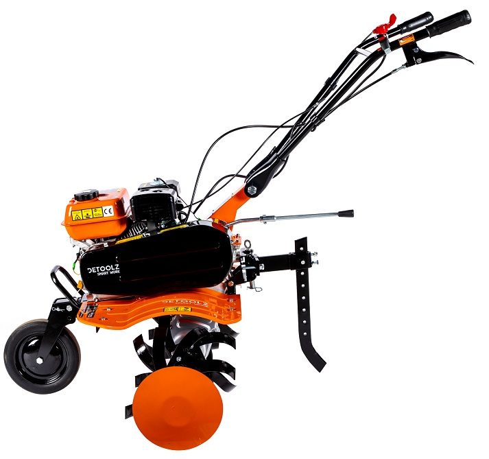 Motocultor DETOOLZ DZ-MT1002-S001-G01, motor benzina 4T, 212 CC, 8 CP, 3 viteze, latime lucru 85 cm, adancime lucru 29 cm, pornire manuala, fara roti