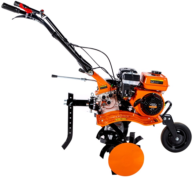 Motocultor DETOOLZ DZ-MT1002-S001-G01, motor benzina 4T, 212 CC, 8 CP, 3 viteze, latime lucru 85 cm, adancime lucru 29 cm, pornire manuala, fara roti
