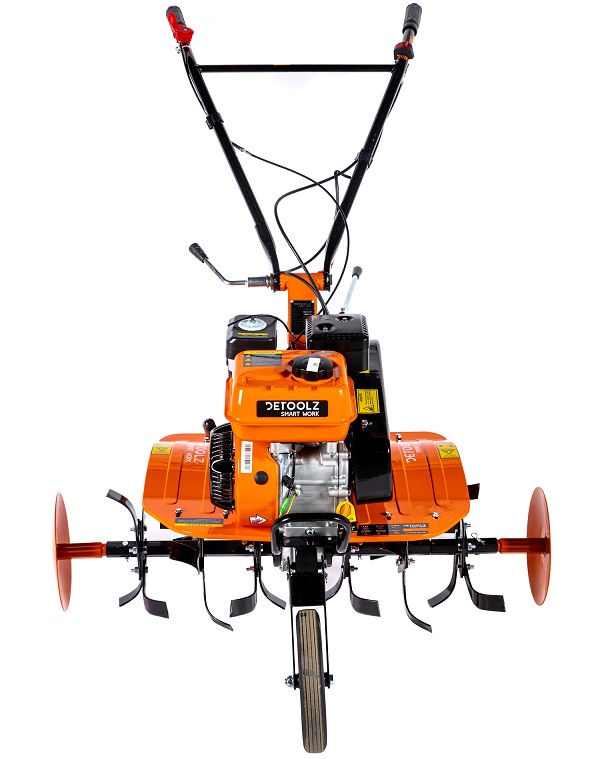 Motocultor DETOOLZ DZ-MT1002-S001-G01, motor benzina 4T, 212 CC, 8 CP, 3 viteze, latime lucru 85 cm, adancime lucru 29 cm, pornire manuala, fara roti