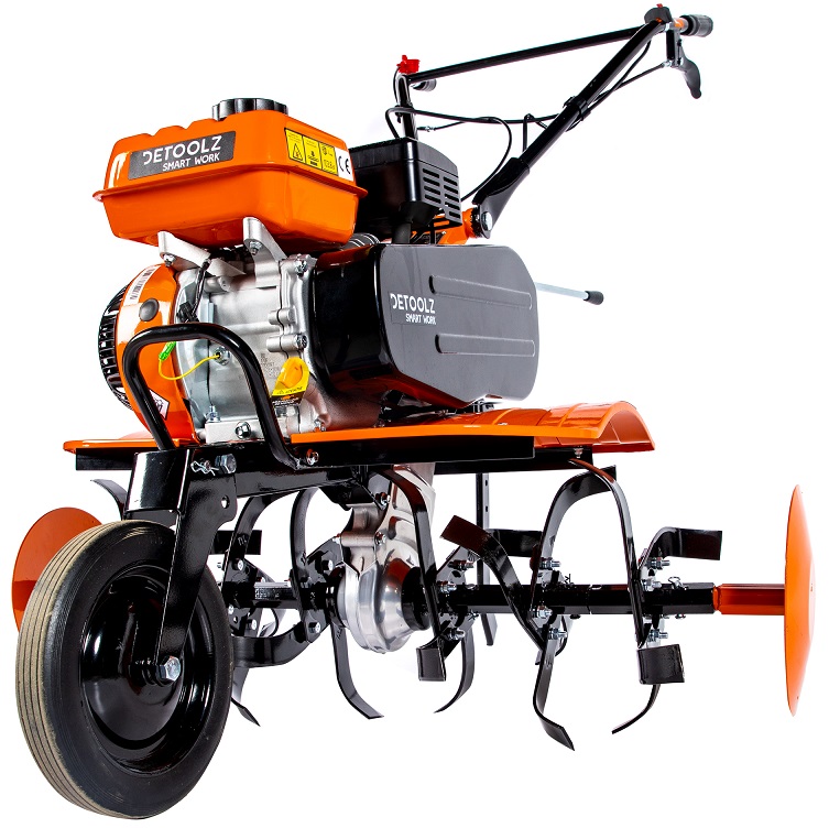 Motocultor DETOOLZ DZ-MT1002-S001-G01, motor benzina 4T, 212 CC, 8 CP, 3 viteze, latime lucru 85 cm, adancime lucru 29 cm, pornire manuala, fara roti