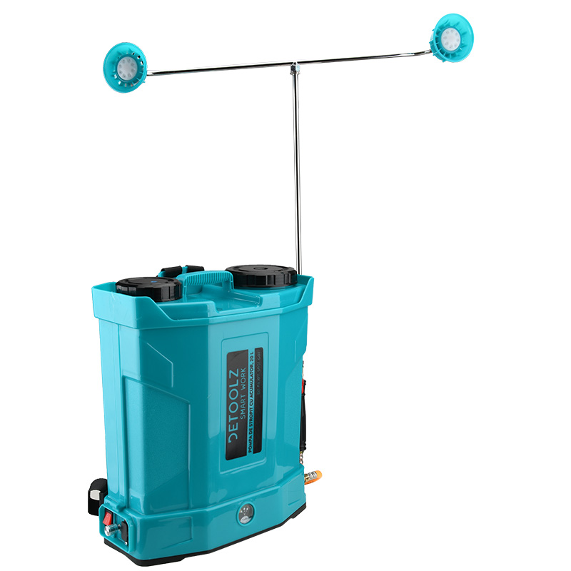Pompa de stropit cu acumulator DETOOLZ DZ-PA1011-S001-G01, 8 Ah, volum rezervor 20 litri, debit 2.6 l/min, presiune 5.5 bar, tija 56-97 cm