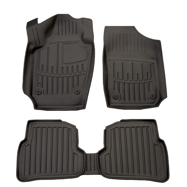 Set covorase auto din cauciuc TPE UMBRELLA 114128, negru, pentru Volkswagen Polo V, 2009-2017
