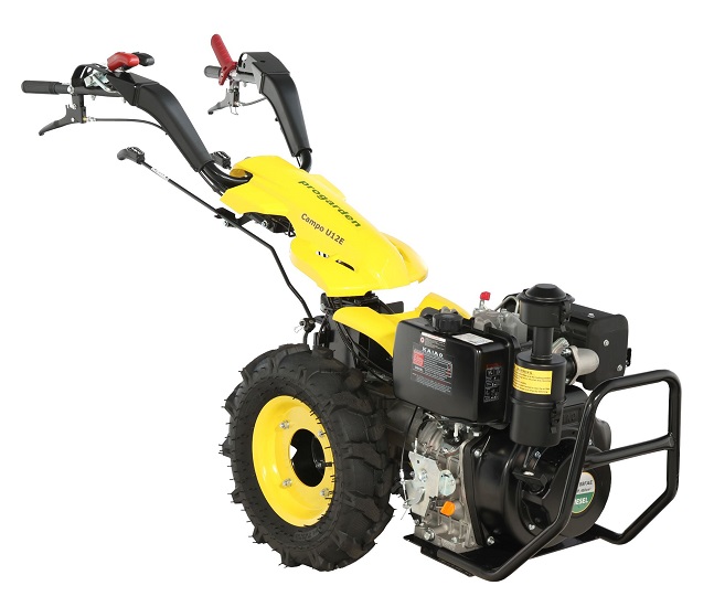 Motocultor multifunctional ProGARDEN Campo U12E, motor diesel 4T, 450 CC, 12 CP, 9 kW, pornire electrica, 3+2 viteze, reductor, roti 5.00-10