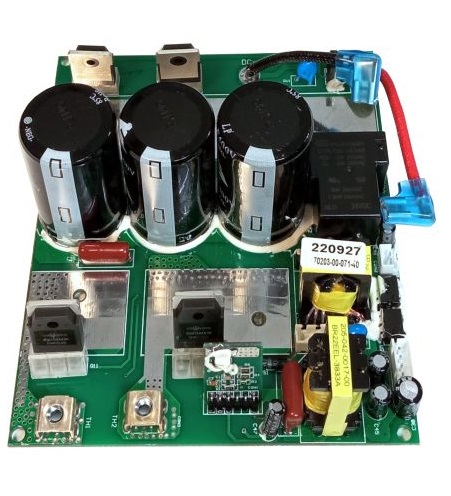 Placa de baza ProWELD 705-284, curent DC 300V, tensiune 24V, 140 x 122 x 55 mm, fara IGBT-uri si punte redresoare, pentru invertor MMA 220A