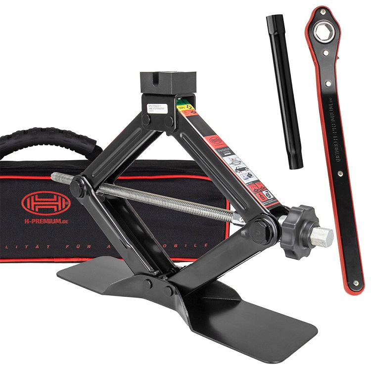 Cric auto mecanic HEYNER Premium Black Edition 347360, capacitate ridicare 1.5 tone, pentru multe modele VW, cu husa depozitare