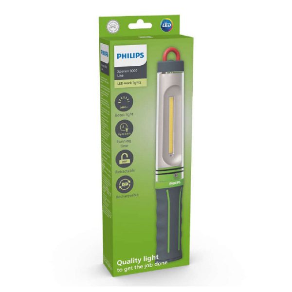 Lampa de lucru cu LED PHILIPS Xperion 3000 X30LINEX1, 3.3W, 300 lumeni, 3.7V, 2200 mAh, alimentare USB-C