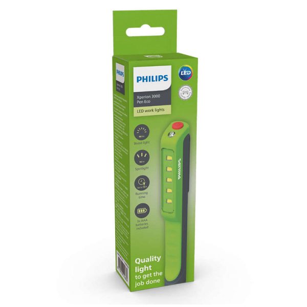 Lampa de lucru cu LED PHILIPS Xperion 3000 Pen eco X30PECOX1, 1.1W, 90 lumeni, alimentare AAA, iluminare boost