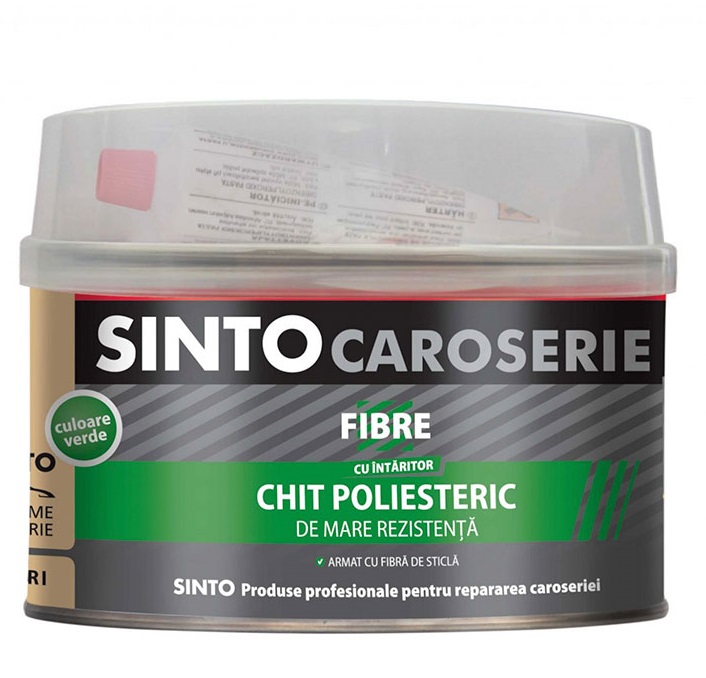 Chit poliesteric bicomponent SINTO Fibre 11160, culoare verde, cutie 1000 ml, 1.7 kg