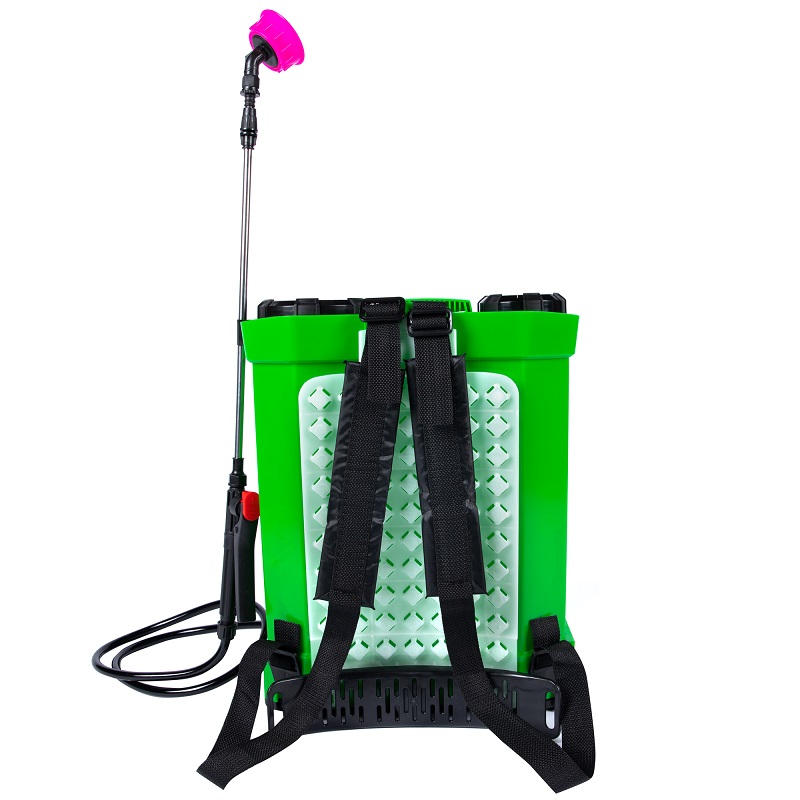 Pompa de stropit cu acumulator MICUL FERMIER MF-PA1006-S001-G01, volum solutie 16 litri, debit 2.9 l/min, lance 77 cm, presiune 5.5 bar, acumulator 8 Ah