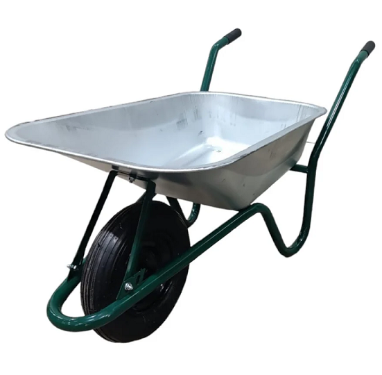 Roaba pentru gradina BEM GENERAL Tip 7 14160, cuva din otel galvanizat, capacitate 100 litri, cadru verde, roata 350-8, pneumatica cu rulment