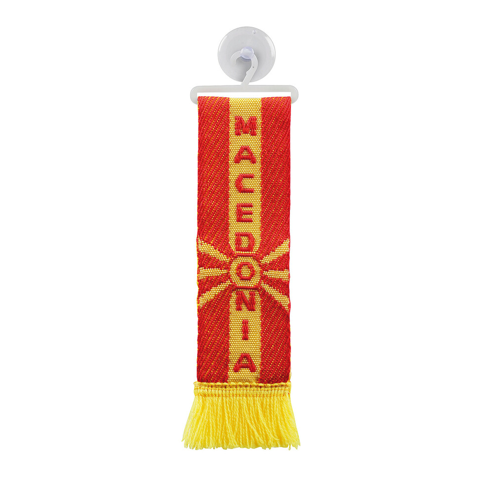 Steag ornamental auto LAMPA 97895, Macedonia, textil, prindere cu ventuza