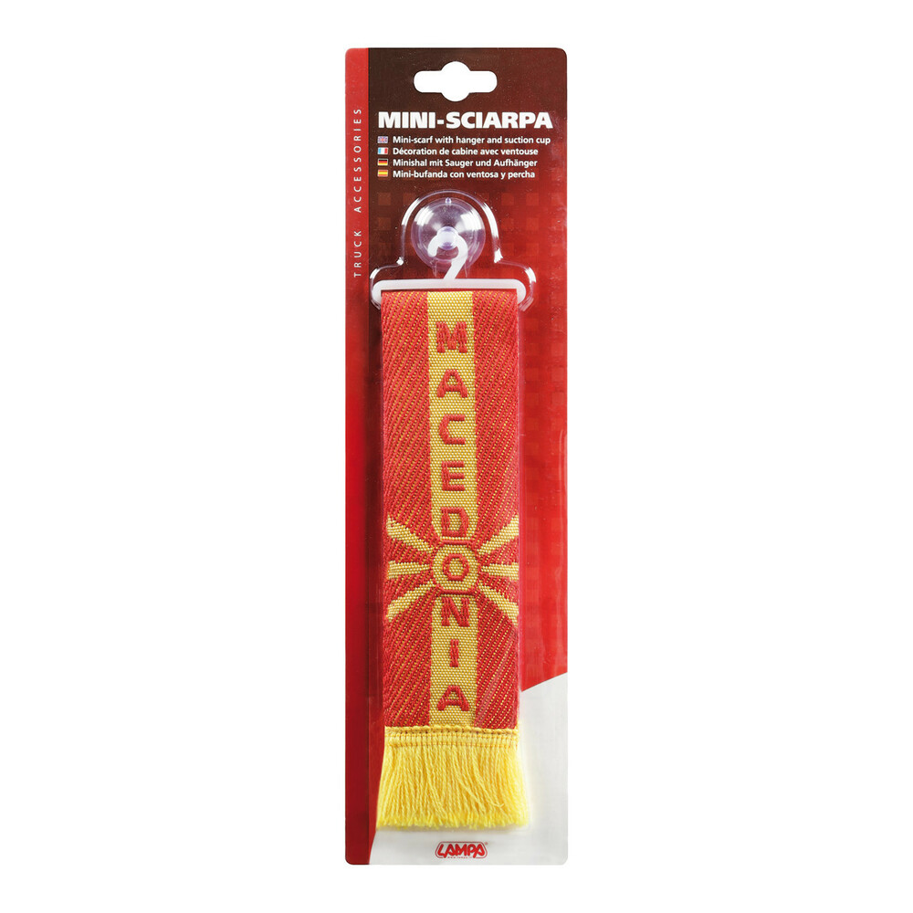 Steag ornamental auto LAMPA 97895, Macedonia, textil, prindere cu ventuza
