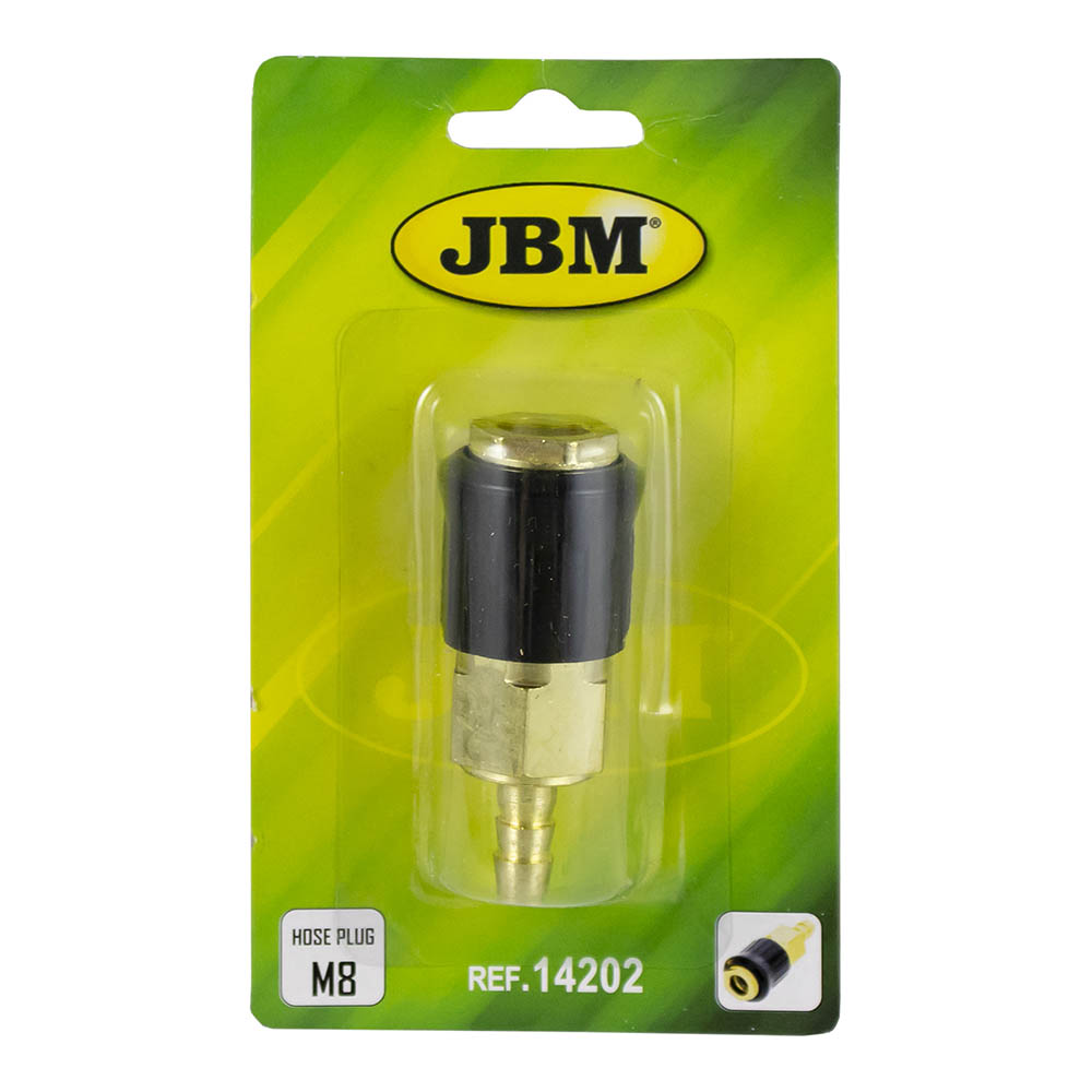 Cupla rapida pentru aer JBM 14202, cu fixator de protectie, furtun M8
