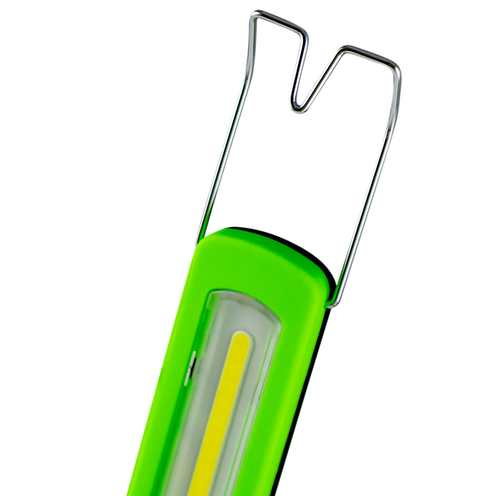 Lanterna portabila LED JBM 52536, 2W COB, 200 lm, acumulator Li-Ion reincarcabil 3.7 V, 1.900 mAh, 360 x 50 mm, cu carlig, incarcator
