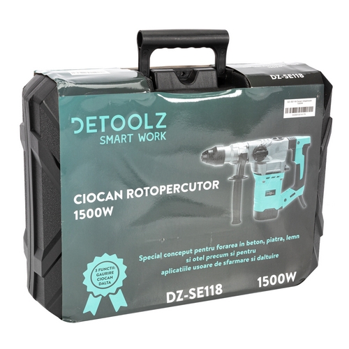 Ciocan rotopercutor Detoolz, DZ-SE118, 1500 W, 800 RPM, 6 viteze
