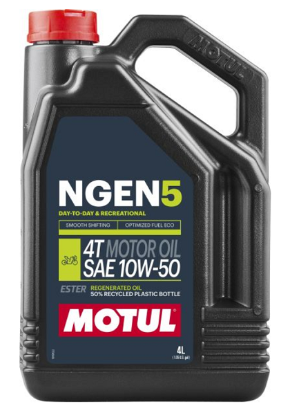Ulei motor moto MOTUL NGEN 5 10W50 4T 111832, volum 4 litri, sintetic