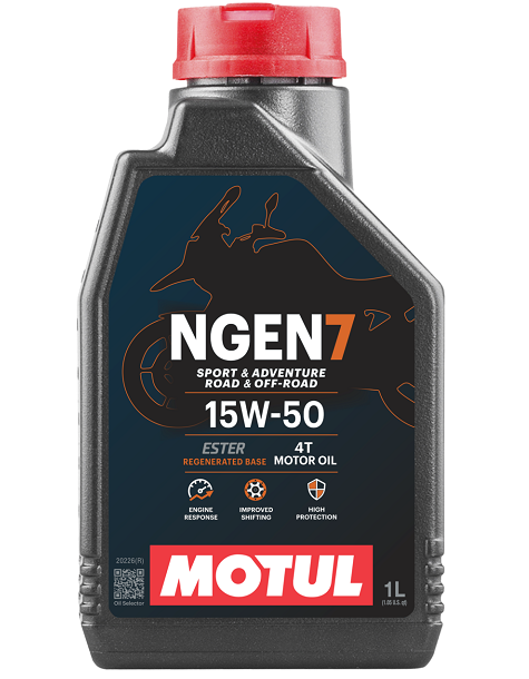Ulei motor moto MOTUL NGEN 7 15W50 4T 111824, volum 1 litru, sintetic