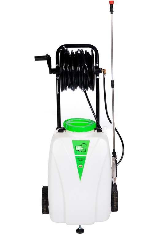 Pulverizator pe acumulator MICUL FERMIER MF-PA1013-S001-G01, rezervor 40 litri, debit 5 l/min, furtun 30 m, maxima 7 bar, accu. 12V, 12 Ah