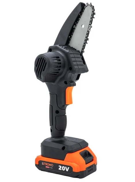 Fierastrau cu lant pe acumulator STROMO AAS20 14194, lungime lama 10.2 cm, pas lant 1/4 inch, 4000 rpm, 1 x acumulator Li-Ion 20V, 2 Ah