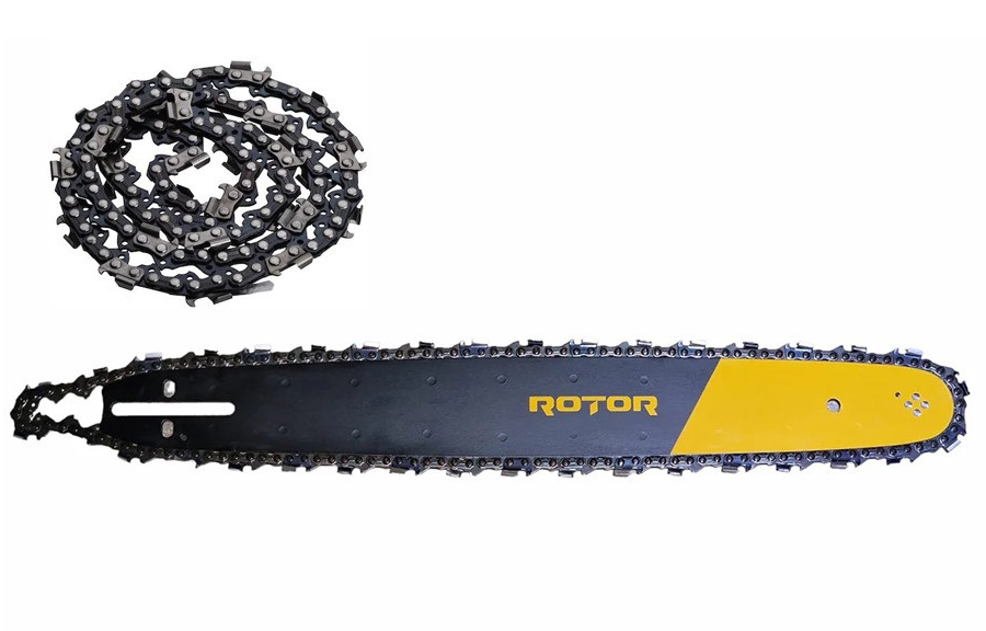 Set lama si 2 lanturi pentru drujba ROTOR 14182, lungime lama 40 cm, 16 inch, pas lant 0.325 inch, pinteni T64, 32 dinti