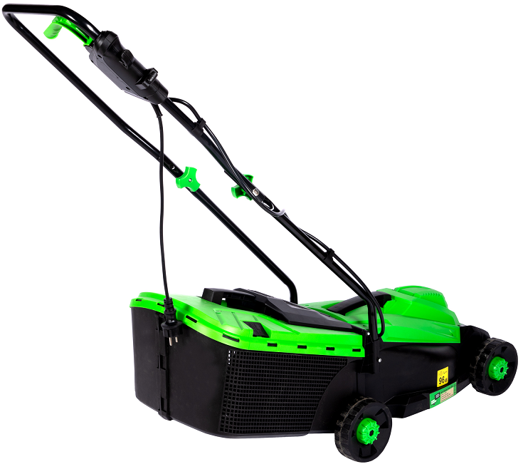 Masina electrica pentru tuns gazon MICUL FERMIER MF-TG1003-S001-G01, 1.2 kW, latime taiere 32 cm, 3 nivele taiere, 25-65 mm, cos colector 30 litri