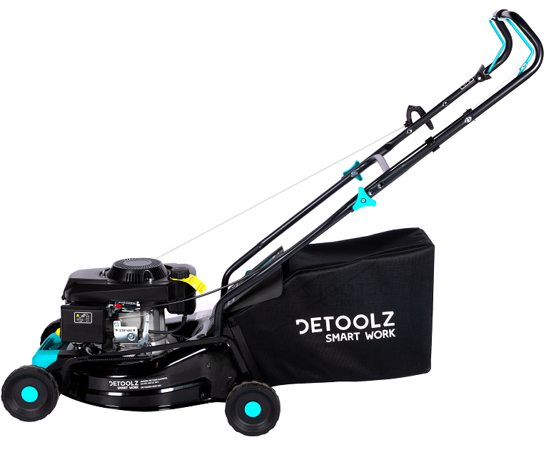 Masina de tuns gazon DETOOLZ DZ-TG1003-S001-G01, motor benzina 4T, 146 CC, 3.5 CP, latime taiere 46 cm, 7 nivele, 25-70 mm, cos colector 50 litri