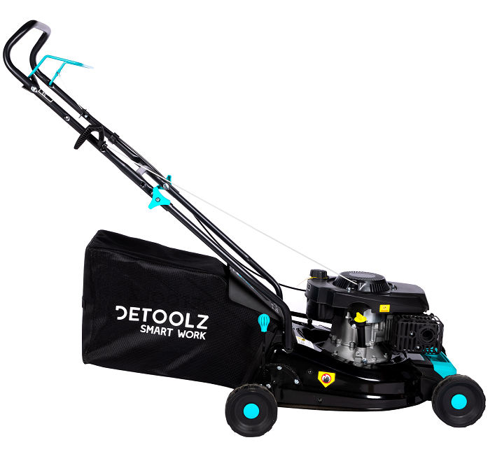 Masina de tuns gazon DETOOLZ DZ-TG1003-S001-G01, motor benzina 4T, 146 CC, 3.5 CP, latime taiere 46 cm, 7 nivele, 25-70 mm, cos colector 50 litri