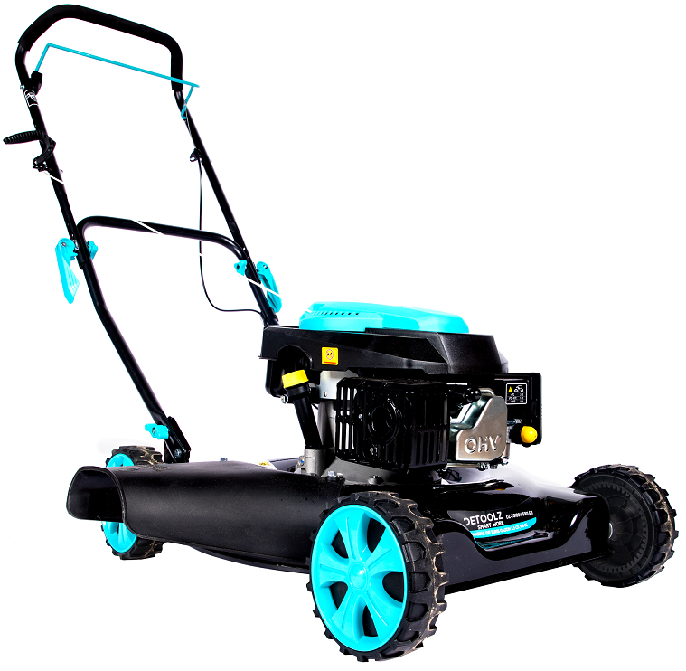 Masina de tuns gazon DETOOLZ DZ-TG1004-S001-G01, motor benzina 4T, 146 CC, 3.5 CP, latime taiere 50 cm, 3 nivele, 35-70 mm, cos colector 50 litri