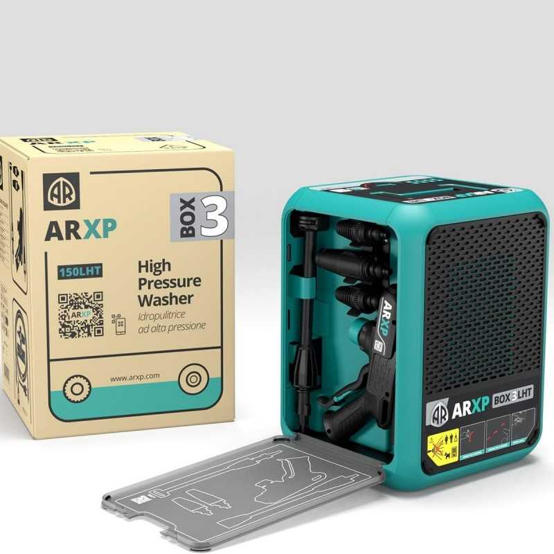 Masina de spalat cu presiune ANNOVI REVERBERI ARXP BOX3 150LHT, 1900 W, 150 bar, debit 460 l/h, furtun 8 m, pistol