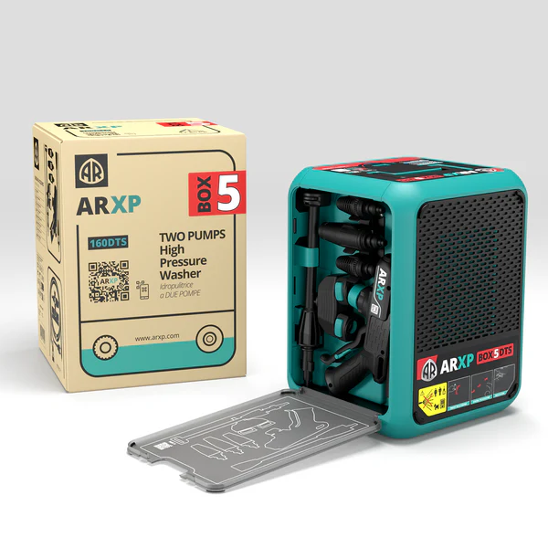 Masina de spalat cu presiune ANNOVI REVERBERI ARXP BOX5 160DTS, 2700 W, 160 bar, debit 850 l/h, furtun 8 m, pistol