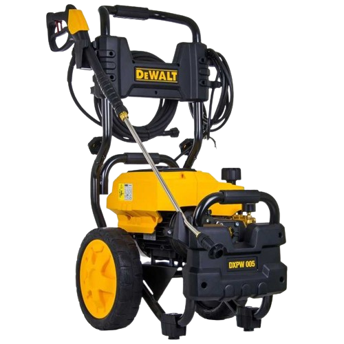 Masina de spalat cu presiune profesionala DeWALT DXPW005E, motor trifazat, 5000 W, 200 bar, debit 810 l/h, furtun 10 m, pistol MV2008