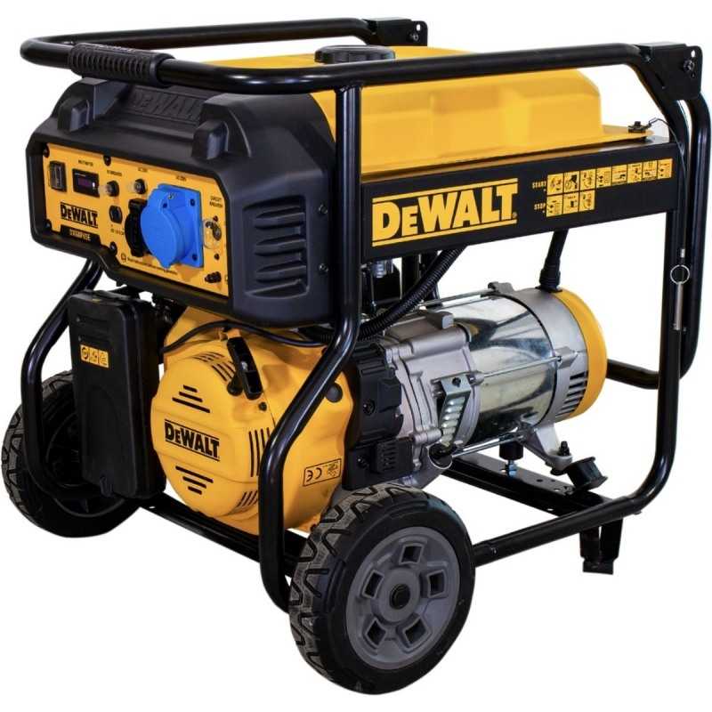 Generator curent electric monofazic DeWALT DXGNP65E, motor benzina 4T, 420 CC, 7.5 CP, putere max 6500 W, rezervor 28 litri