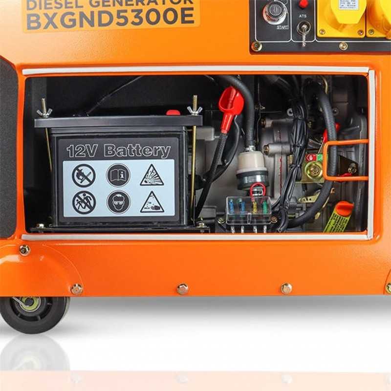 Generator curent electric monofazic BLACK+DECKER BXGND5300E + mufa ATS, motor diesel 4T, 12 CP, putere max 5300 W, cu AVR