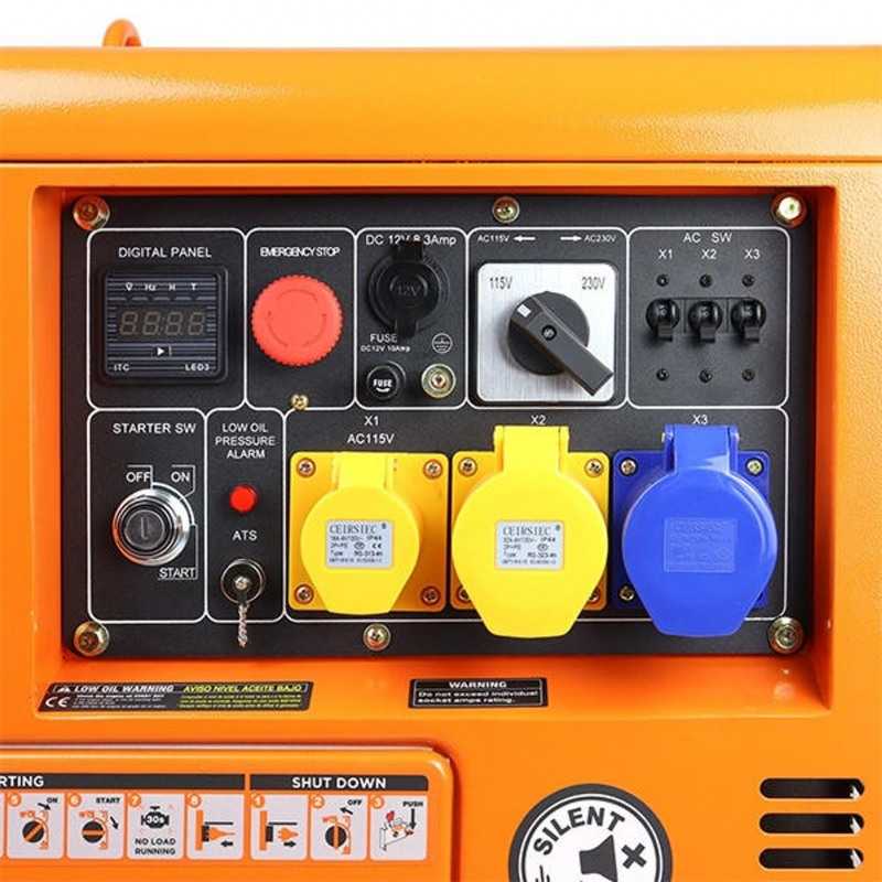 Generator curent electric monofazic BLACK+DECKER BXGND5300E + mufa ATS, motor diesel 4T, 12 CP, putere max 5300 W, cu AVR