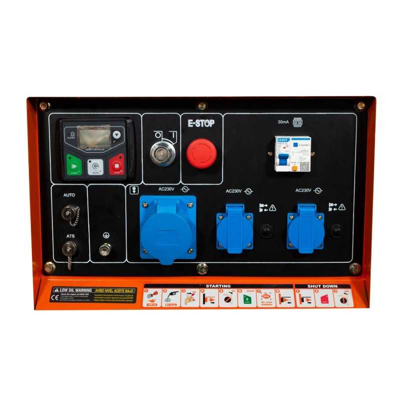 Generator curent electric monofazic BLACK+DECKER BXGND6300E, motor diesel 4T, 12 CP, putere max 6300 W, cu AVR