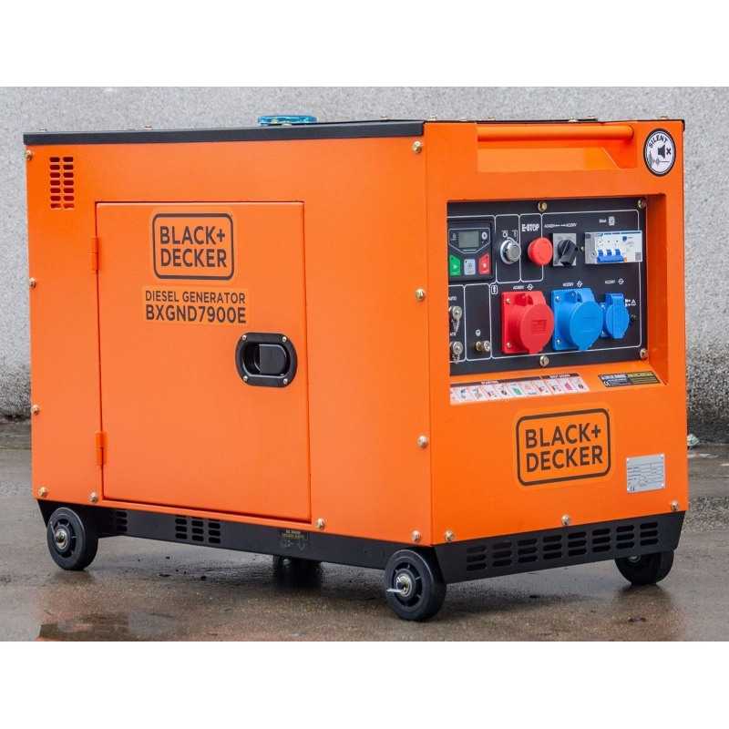 Generator curent electric monofazic / trifazic BLACK+DECKER BXGND7900E + ATS, motor diesel 4T, 498 CC, 13 CP, putere max 7.9 kVA, cu AVR
