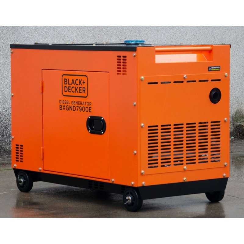 Generator curent electric monofazic / trifazic BLACK+DECKER BXGND7900E + ATS, motor diesel 4T, 498 CC, 13 CP, putere max 7.9 kVA, cu AVR