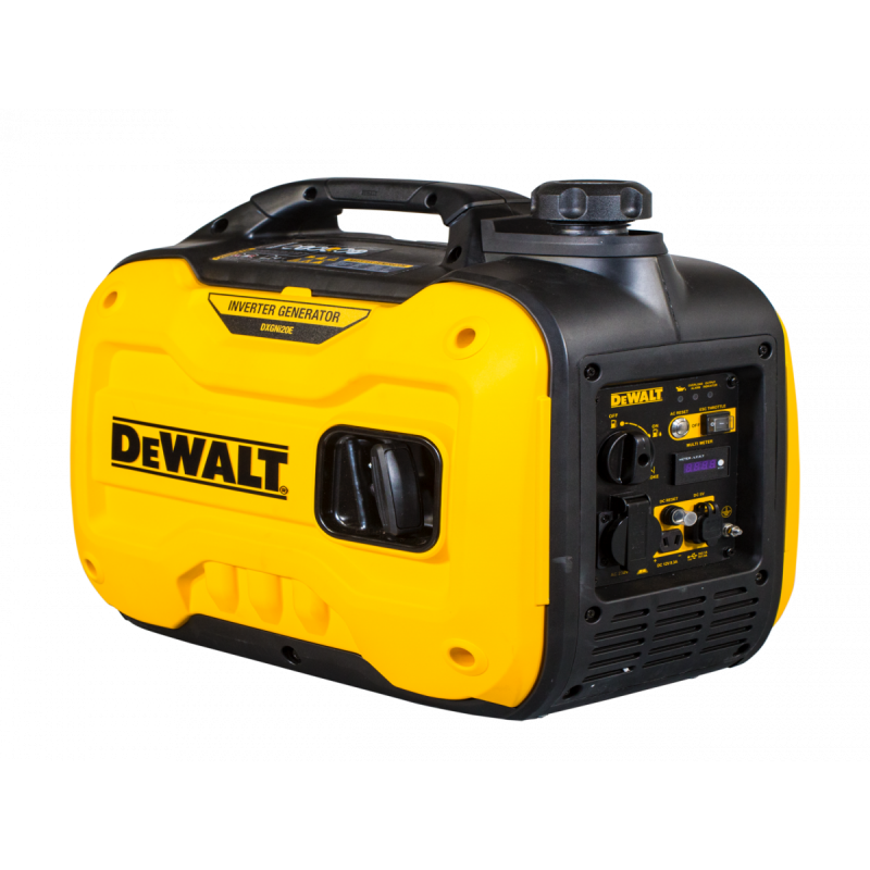 Generator tip invertor pentru curent electric, monofazic, DeWALT DXGNI20E, motor benzina 4T, 80 CC, 1.4 CP, putere max 2000 W, cu AVR