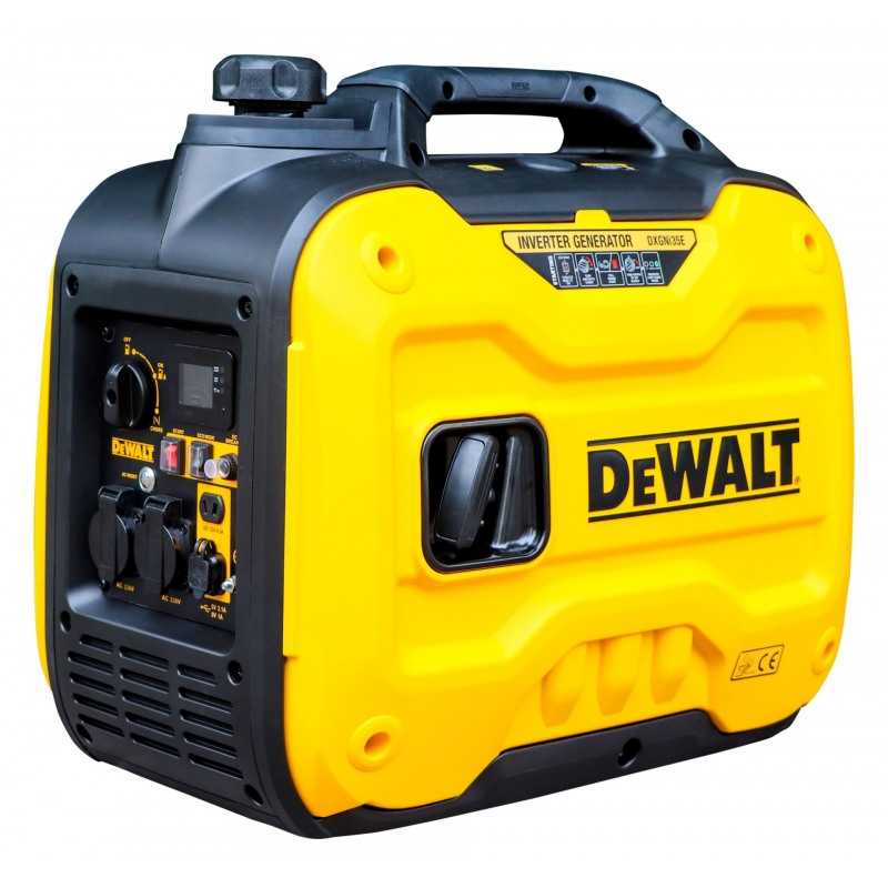 Generator tip invertor pentru curent electric, monofazic, DeWALT DXGNI35E, motor benzina 4T, 163 CC, putere max 3400 W, functie Eco