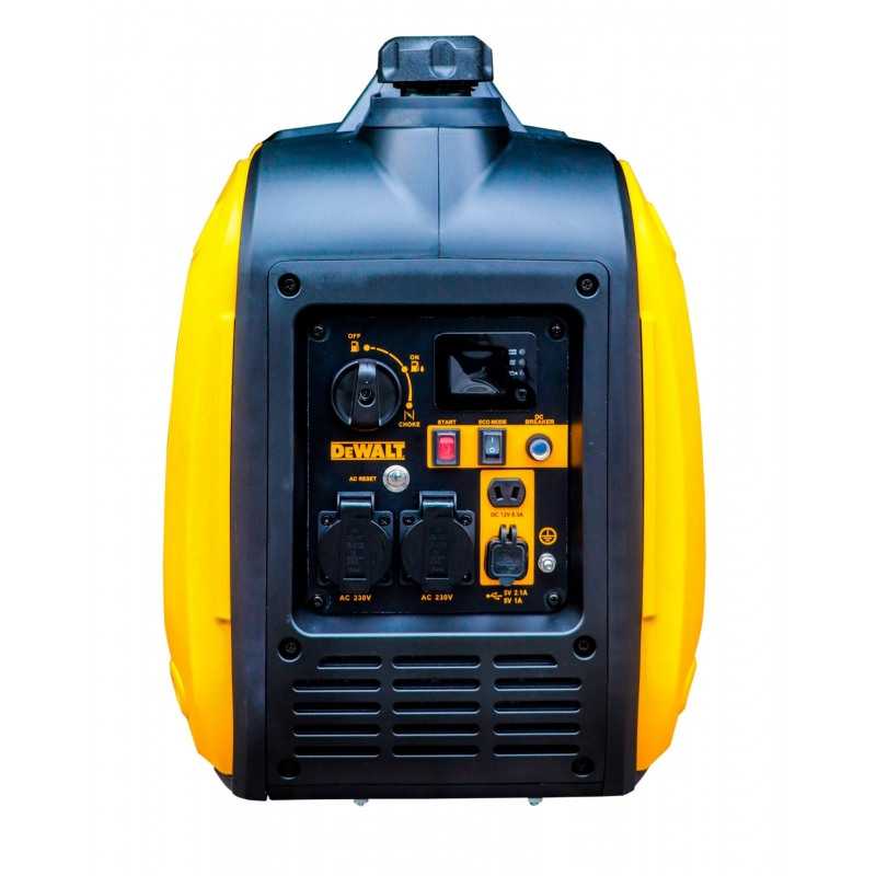 Generator tip invertor pentru curent electric, monofazic, DeWALT DXGNI35E, motor benzina 4T, 163 CC, putere max 3400 W, functie Eco